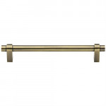 M Marcus Heritage Brass Industrial Design Cabinet Pull 256mm Centre to Centre